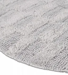 Tapete de banheiro oval - Bevin (cinza claro)