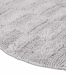 Tapete de banheiro redondo - Bevin (cinza claro)