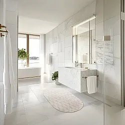 Tapete de banheiro oval - Bevin (offwhite)