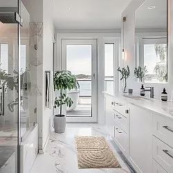 Tapete de banheiro - Embla (bege)