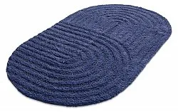 Tapete de banheiro oval - Embla (azul)