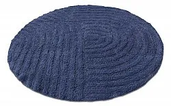 Tapete de banheiro redondo - Embla (azul)