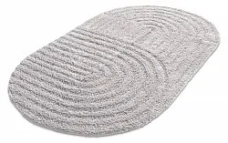 Tapete de banheiro oval - Embla (cinza claro)