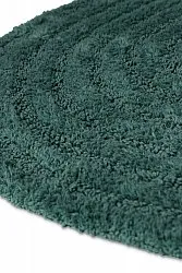 Tapete de banheiro oval - Embla (verde escuro)