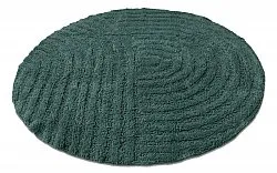 Tapete de banheiro redondo - Embla (verde escuro)