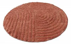 Tapete de banheiro redondo - Embla (terracota)