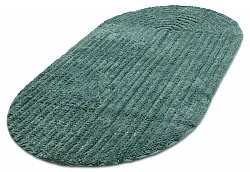Tapete de banheiro oval - Evena (verde escuro)