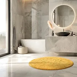 Tapete de banheiro redondo - Gertie (amarelo)