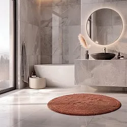 Tapete de banheiro redondo - Gertie (terracota)