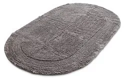 Tapete de banheiro oval - Nila (cinza escuro)