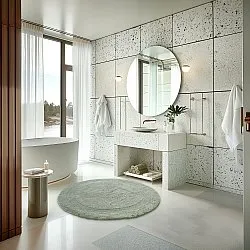 Tapete de banheiro redondo - Nila (verde claro)