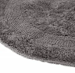 Tapete de banheiro redondo - Nila (cinza escuro)