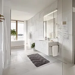 Tapete de banheiro - Tressa (cinza escuro)