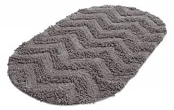 Tapete de banheiro oval - Tressa (cinza escuro)