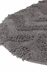 Tapete de banheiro oval - Tressa (cinza escuro)