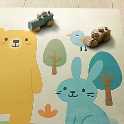 Tapete Infantil - Bear and Bunny (creme/multi)