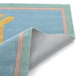 Tapete Infantil - Giraffe Hand Tufted Wool Premium (azul claro/multi)