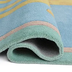 Tapete Infantil - Giraffe Hand Tufted Wool Premium (azul claro/multi)