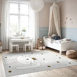 Tapete infantil - Rabbit Crown (cinza)