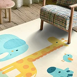 Tapete Infantil - Safari Animals (creme/multi)