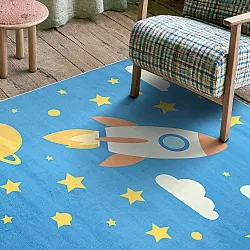 Tapete Infantil - Space Rocket (azul)