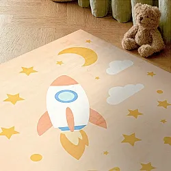 Tapete Infantil - Space Rocket (rosa)