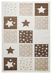 Tapete Infantil - Star Grid (creme/castanho)