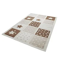 Tapete Infantil - Star Grid (creme/castanho)