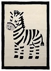Tapete Infantil - Zebra Hand Tufted Wool Premium (bege/preto)