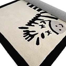 Tapete Infantil - Zebra Hand Tufted Wool Premium (bege/preto)