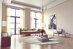 Tapete redondo - Malaga (bege)