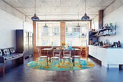 Tapete redondo - Molina (azul)