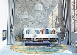 Tapete redondo - Sierra (azul)