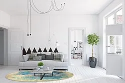 Tapete redondo - Sierra (azul)