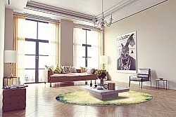 Tapete redondo - Pamplona (azul)