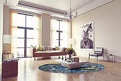 Tapete redondo - Estella (azul)