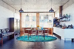 Tapete redondo - Pardos (azul)