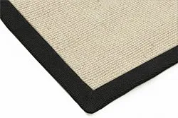 Tapete de sisal - Agave (preto/offwhite)