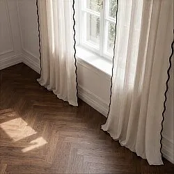 Conjunto de 2 cortinas - Cortina de algodão Yrsa (bege claro)