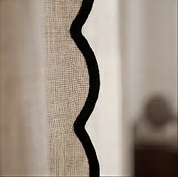 Conjunto de 2 cortinas - Cortina de algodão Yrsa (bege claro)