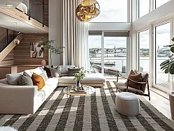 Tapete de algodão - Hedda (preto)