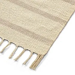 Tapete de algodão - Helle (branco sujo/cinza)