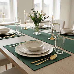 Trilhos de mesa - Niva (verde escuro)