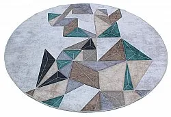 Tapete redondo - Feres (cinza/bege/multicolorido)