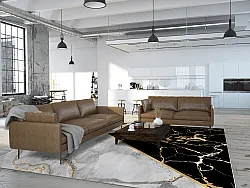 Tapete Wilton - Cassa (cinza/preto/dourado)