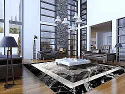 Tapete Wilton - Castello (preto/branco)