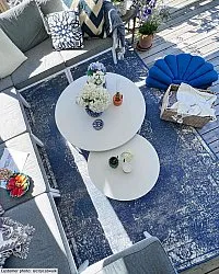 Tapete para interior e exterior - Brussels Weave (azul)