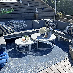 Tapete para interior e exterior - Brussels Weave (azul)