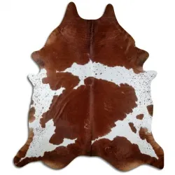 Couro de vaca - marrom/branco 1524