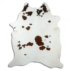Couro de vaca - marrom/branco 1528